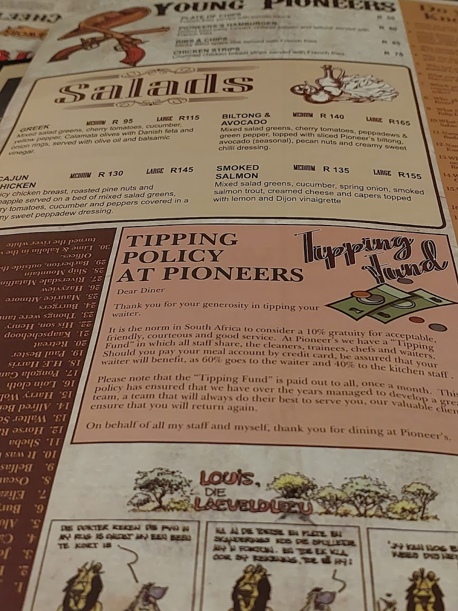 Menu Pioneer's Grill-2