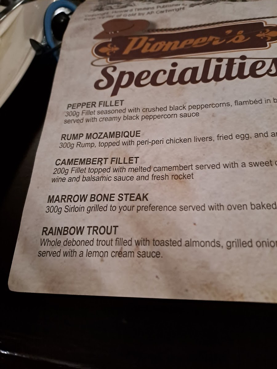 Menu Pioneer's Grill-7