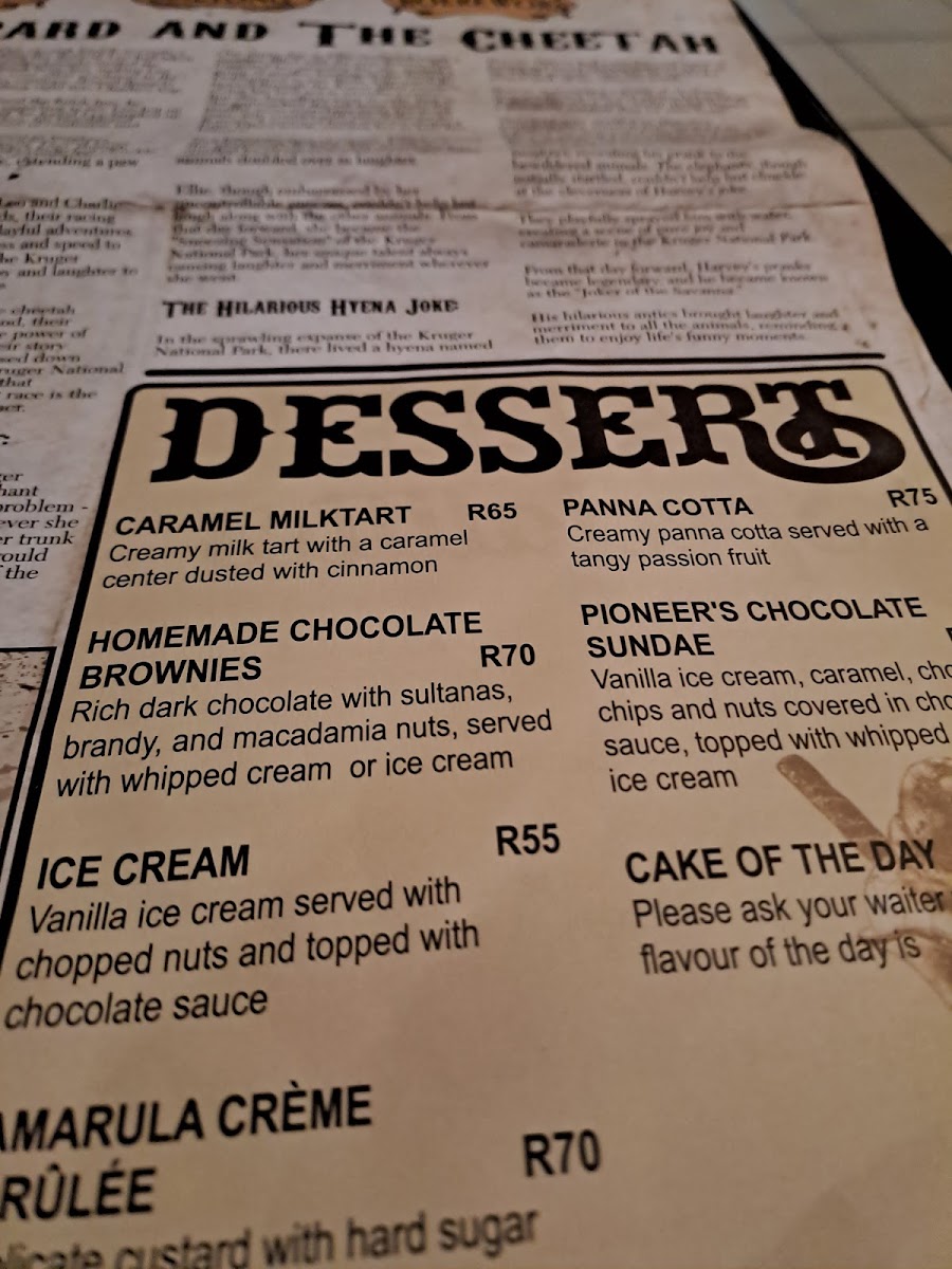 Menu Pioneer's Grill-8